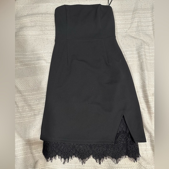 Lulus Elegant Black Strapless Dress Size S - Picture 3 of 8